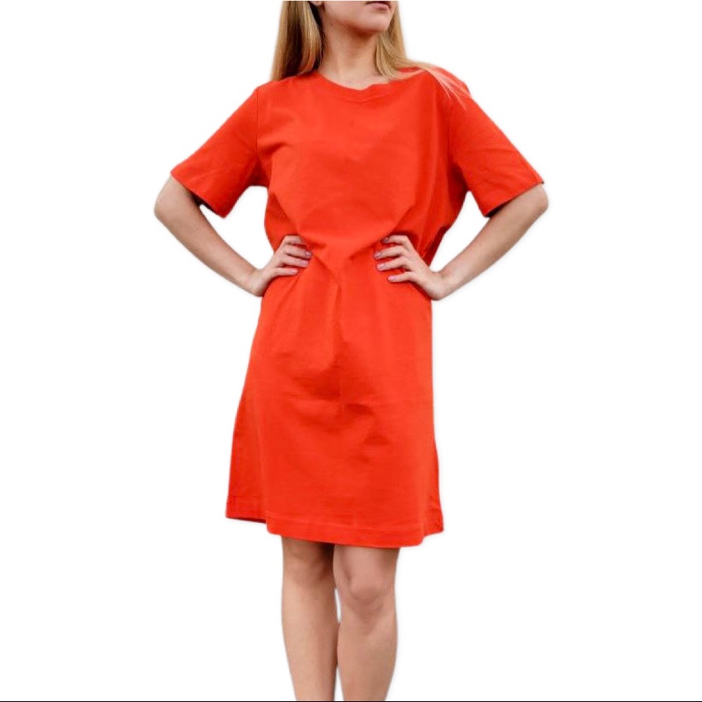 H&M T-shirt Dress in Red-Orange